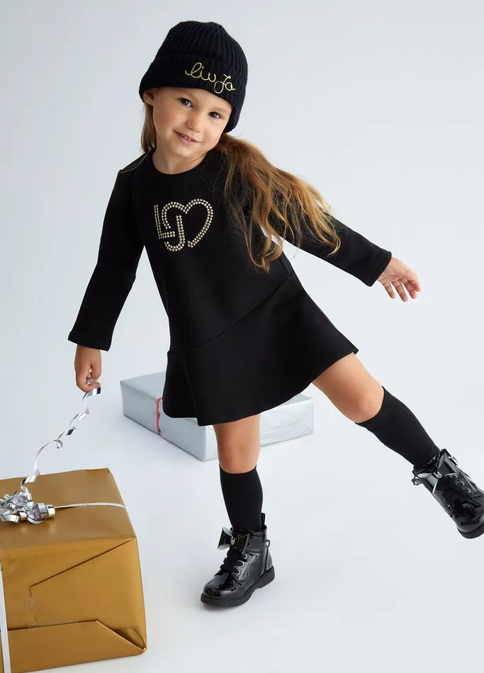 Kids Liujo Dresses and Jumpsuits Sweatshirt Dress Black