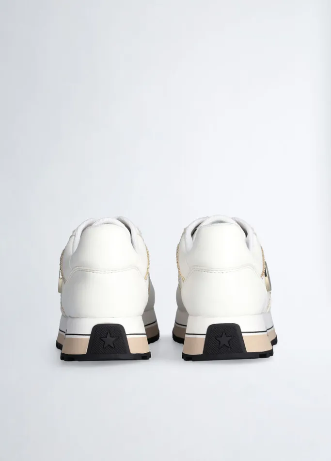 Kids Liujo Shoes Sneakers With Chain Detail Ivory