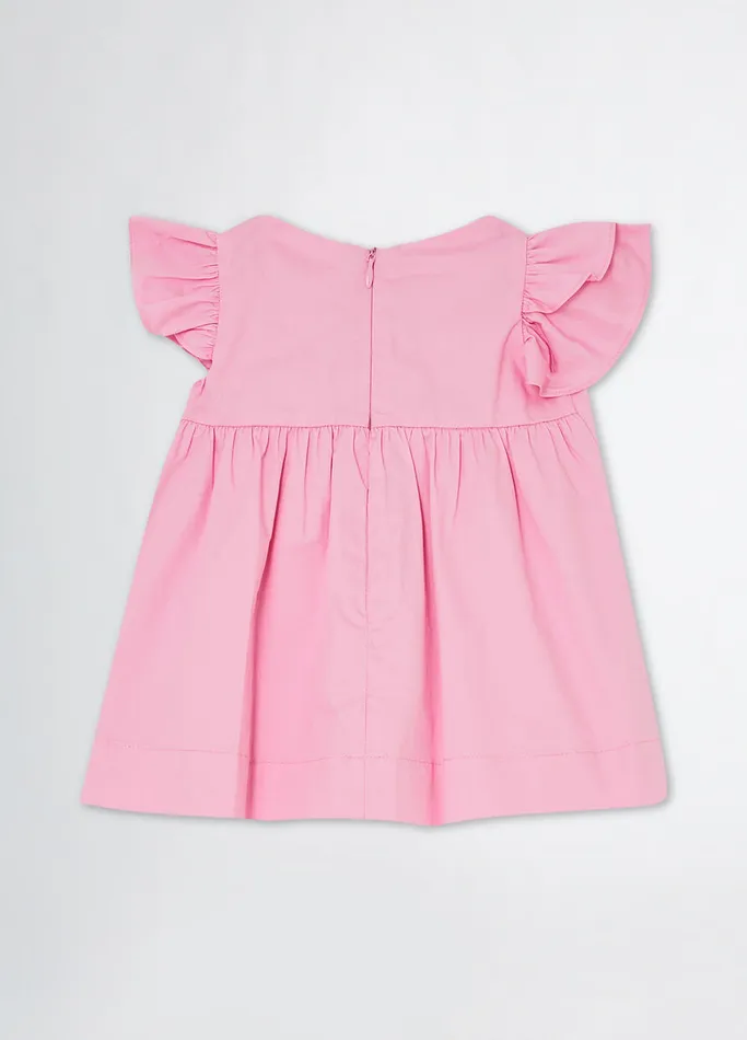 Kids Liujo Topwear Cotton Dress Pink