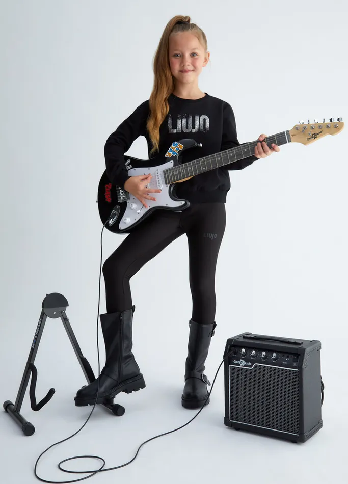 Kids Liujo Trousers and Skirts Stretch Jersey Trousers Black