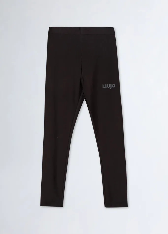 Kids Liujo Trousers and Skirts Stretch Jersey Trousers Black