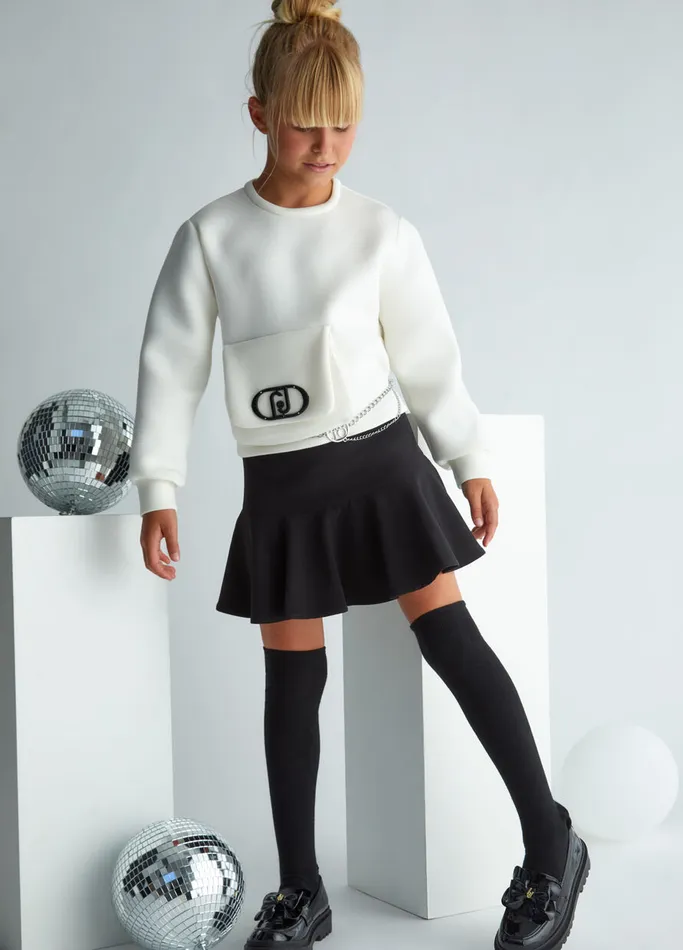 Kids Liujo Trousers and Skirts Stretch Skirt Black