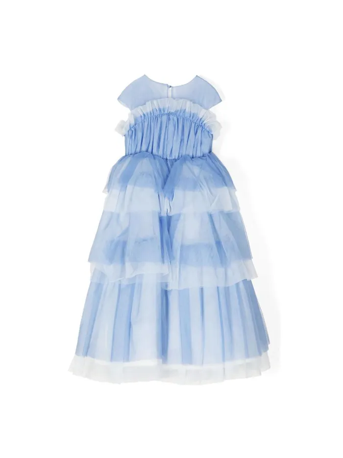 Kids Midi Dresses Marchesa FlowerEmbellished Tulle Gown Light Blue Kids Midi Dresses Marchesa FlowerEmbellished Tulle Gown Light Blue