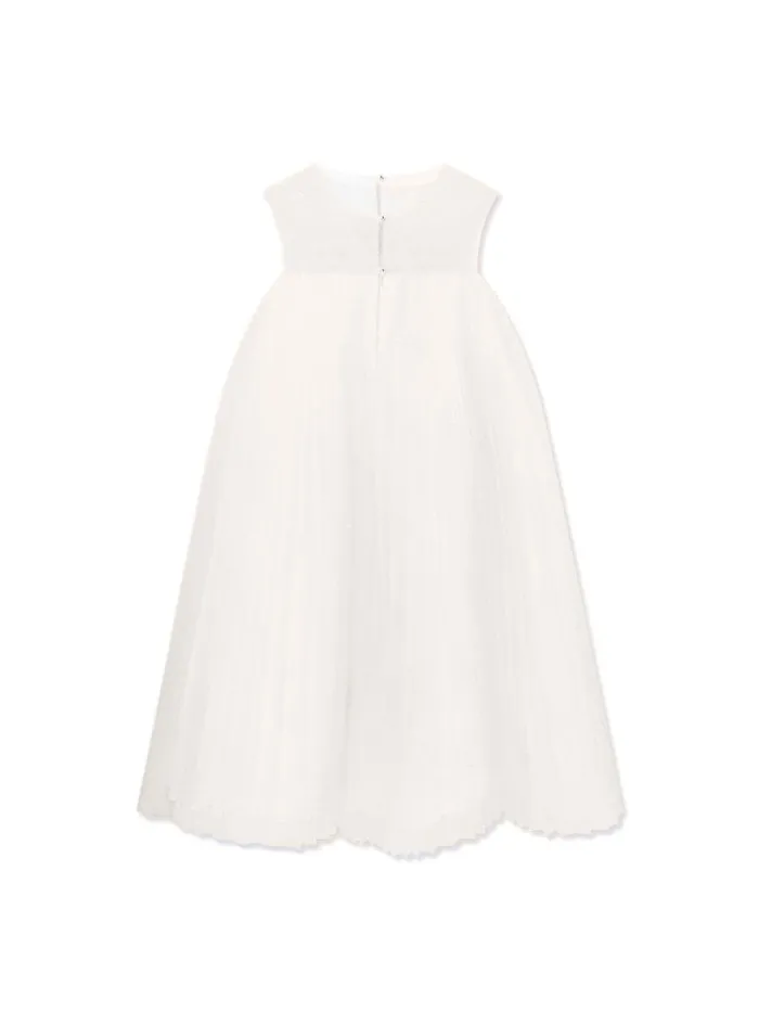 Kids Midi Dresses Marchesa JewelEmbellished Tulle Dress Cream
