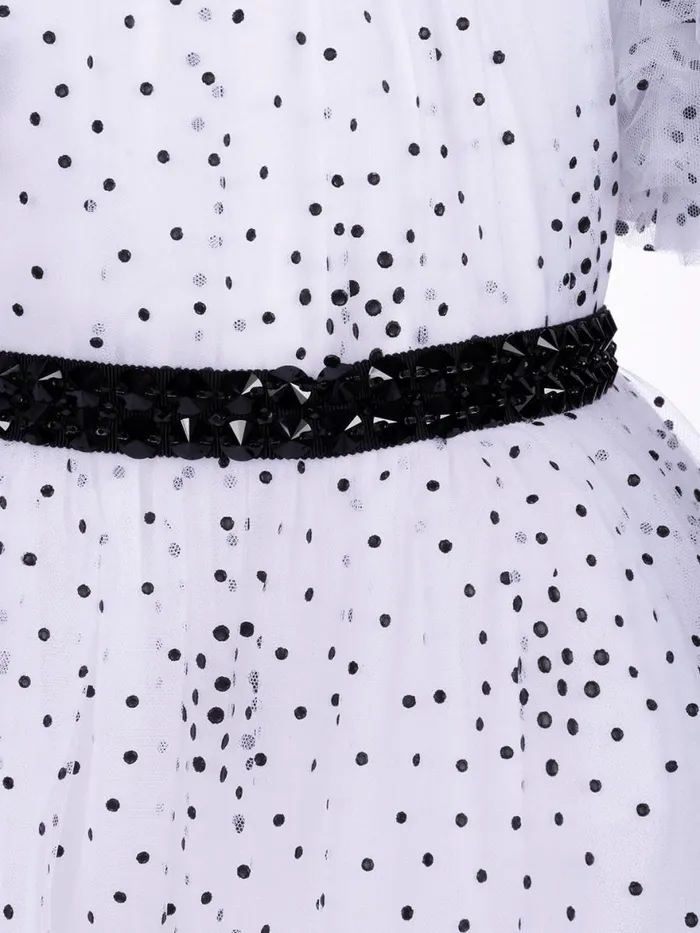 Kids Midi Dresses Marchesa Polka Dot Tulle Dress White Kids Midi Dresses Marchesa Polka Dot Tulle Dress White