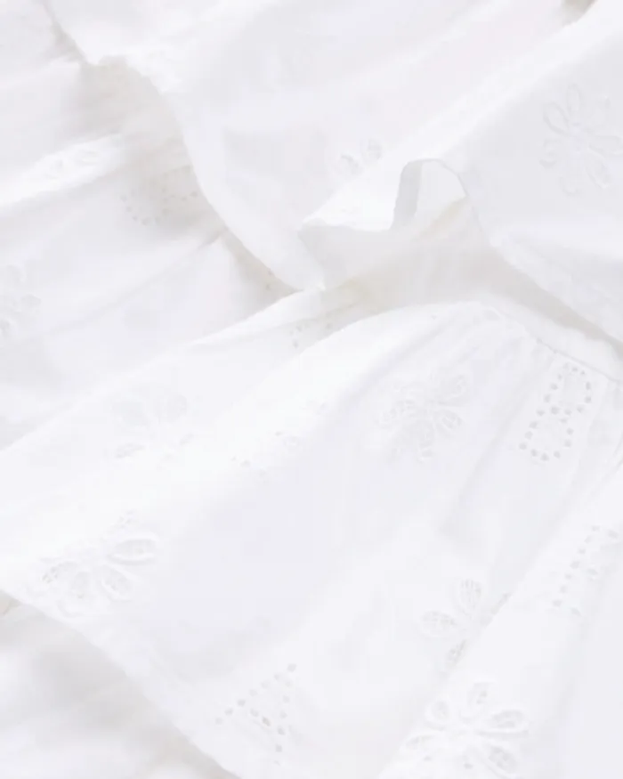Kids MIRRIEY 8211 Broderie Layered Frill Cotton Dress White Ted Baker Dresses Kids MIRRIEY 8211 Broderie Layered Frill Cotton Dress White Ted Baker Dresses