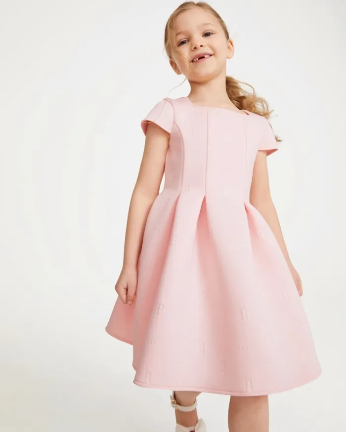 Kids NEVES 8211 Debossed Scuba Dress Pink Ted Baker Dresses Kids NEVES 8211 Debossed Scuba Dress Pink Ted Baker Dresses