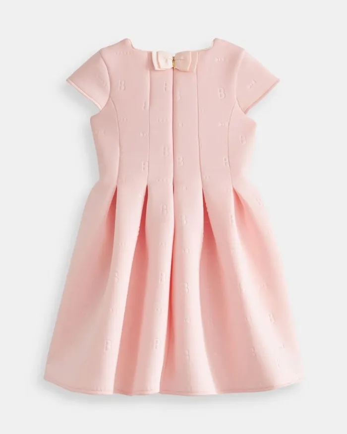 Kids NEVES 8211 Debossed Scuba Dress Pink Ted Baker Dresses Kids NEVES 8211 Debossed Scuba Dress Pink Ted Baker Dresses