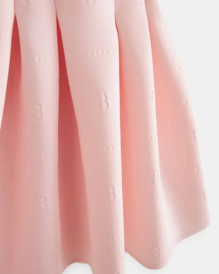 Kids NEVES 8211 Debossed Scuba Dress Pink Ted Baker Dresses Kids NEVES 8211 Debossed Scuba Dress Pink Ted Baker Dresses