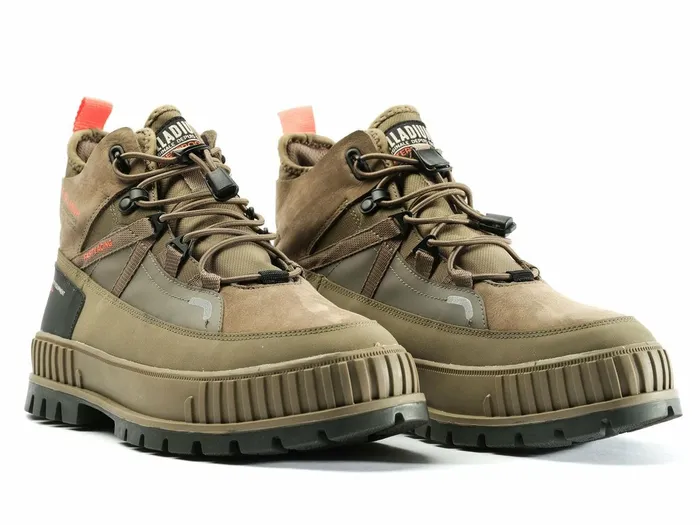 Kids Palladium Boots Pallashock Travel Wp Dusky Green