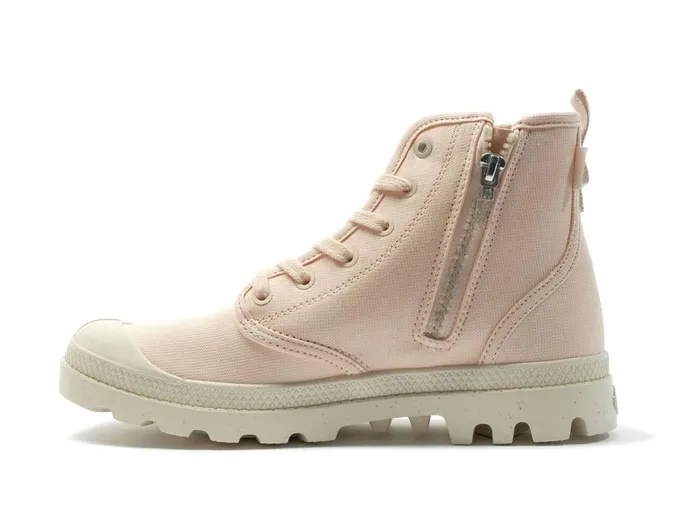 Kids Palladium Boots Pampa Hi Zip Organic Peaskin