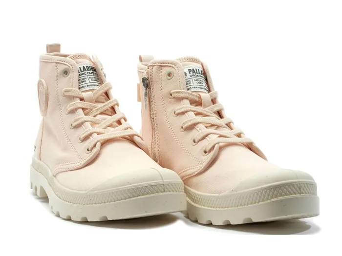 Kids Palladium Boots Pampa Hi Zip Organic Peaskin