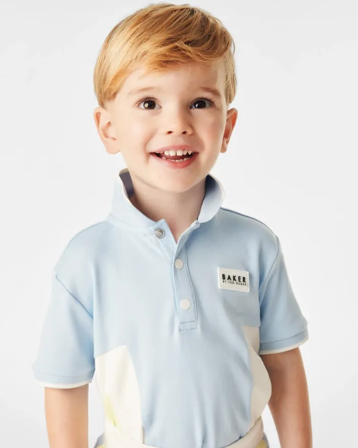 Kids RADU 8211 Colour Block Polo Shirt And Shorts Set Blue Ted Baker Sets and Outfits Kids RADU 8211 Colour Block Polo Shirt And Shorts Set Blue Ted Baker Sets and Outfits