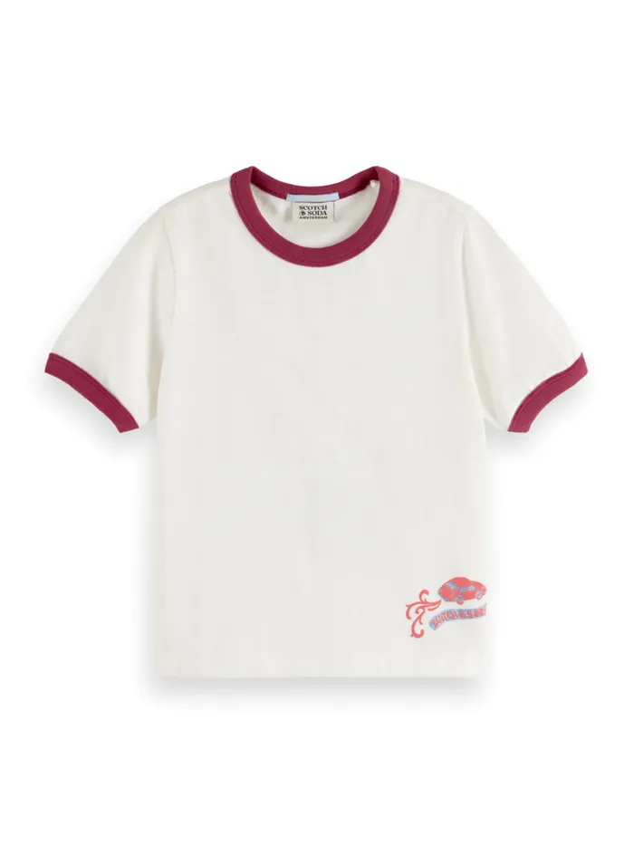 Kids REGULARFIT ARTWORK TSHIRT Off White Scotch and Soda TShirts and Tops