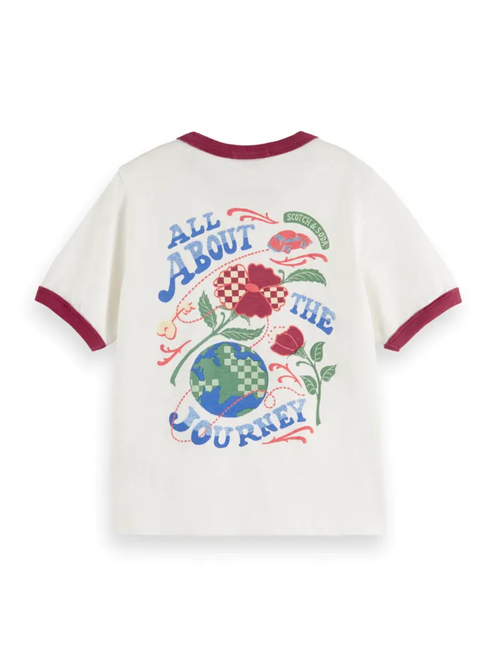 Kids REGULARFIT ARTWORK TSHIRT Off White Scotch and Soda TShirts and Tops