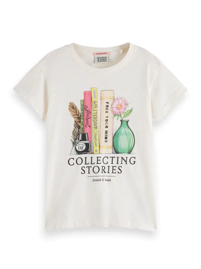 Kids RELAXEDFIT ARTWORK TSHIRT Swan Scotch and Soda TShirts and Tops