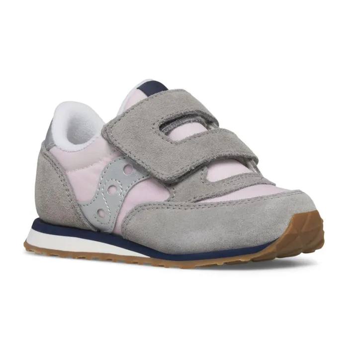 Kids Saucony Baby Jazz Hook 038 Loop Sneaker Blushgraysilver