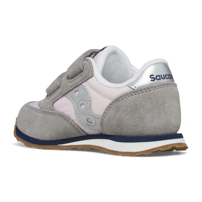Kids Saucony Baby Jazz Hook 038 Loop Sneaker Blushgraysilver