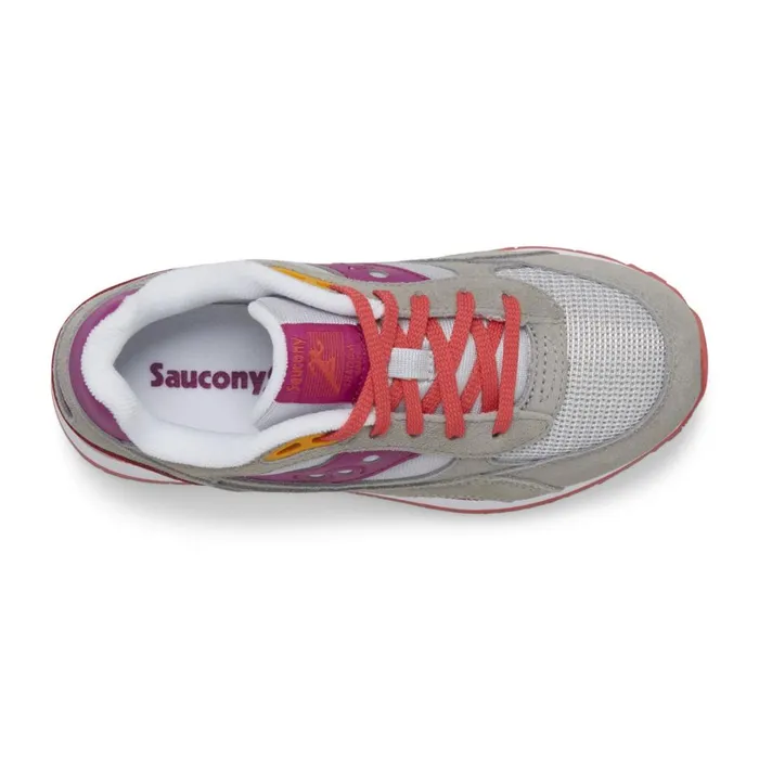 Kids Saucony Shadow 6000 Sneaker Greypurplecoral