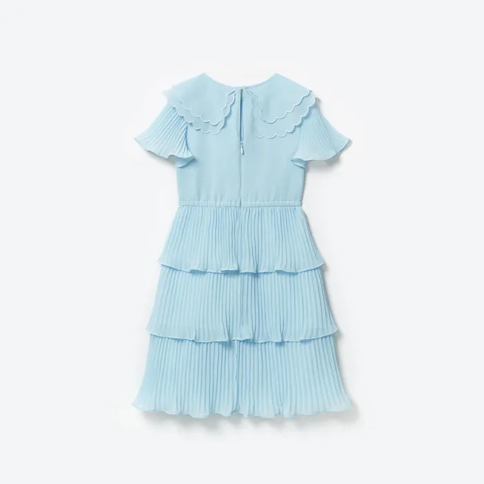 Kids Self Portrait Blue Chiffon Midi Dress