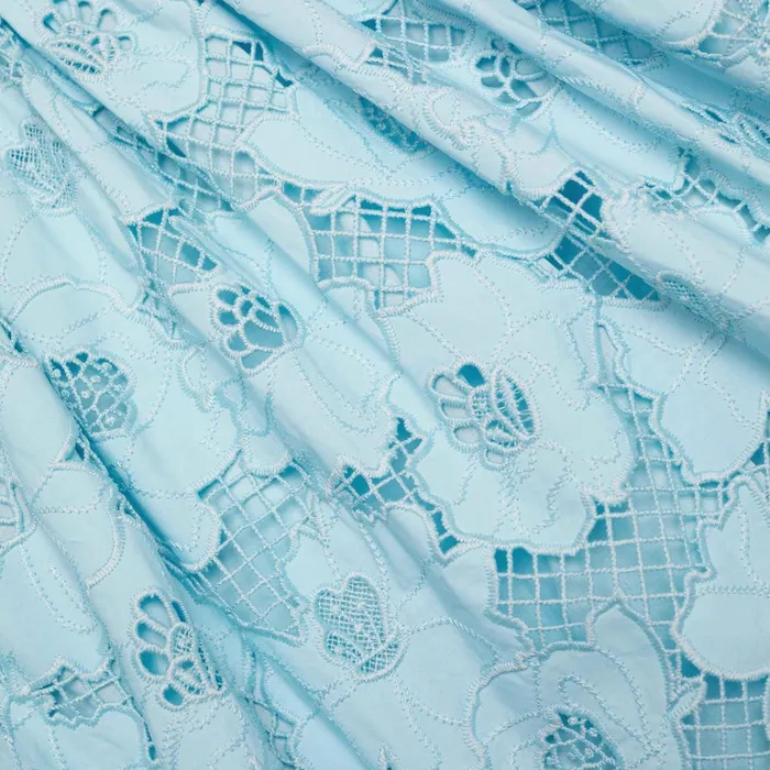 Kids Self Portrait Blue Lace Midi Dress