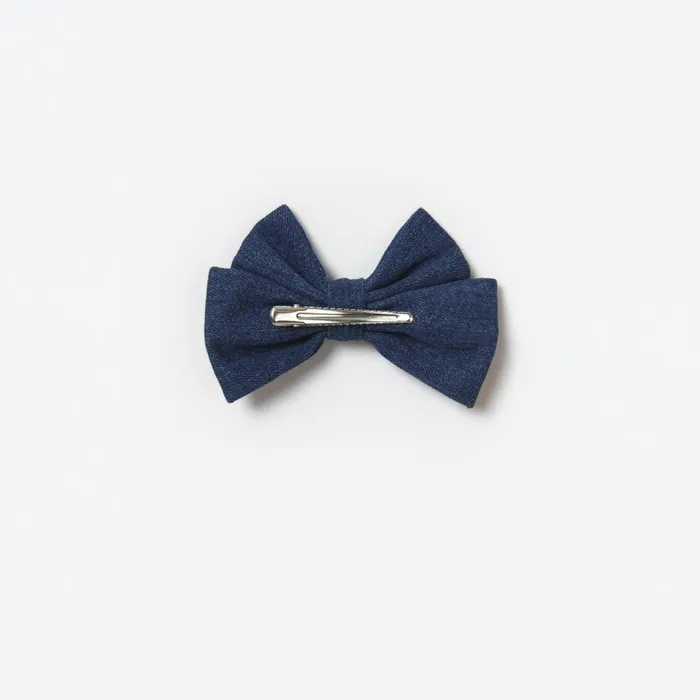 Kids Self Portrait Denim Bow Hairclip