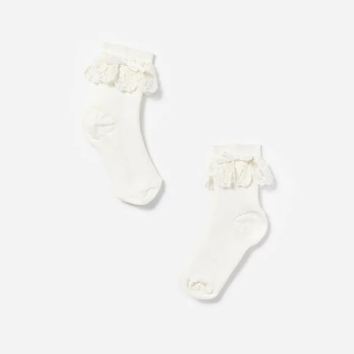 Kids Self Portrait Lace Trim Bow Socks Kids Self Portrait Lace Trim Bow Socks