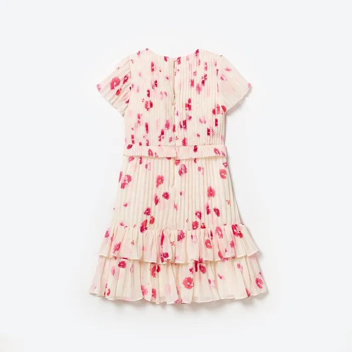 Kids Self Portrait Printed Chiffon Midi Dress