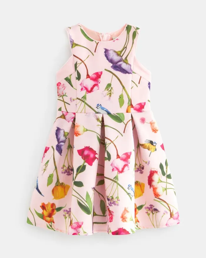 Kids SHEFFY 8211 Sleeveless Floral Print Scuba Dress Pink Ted Baker Dresses Kids SHEFFY 8211 Sleeveless Floral Print Scuba Dress Pink Ted Baker Dresses