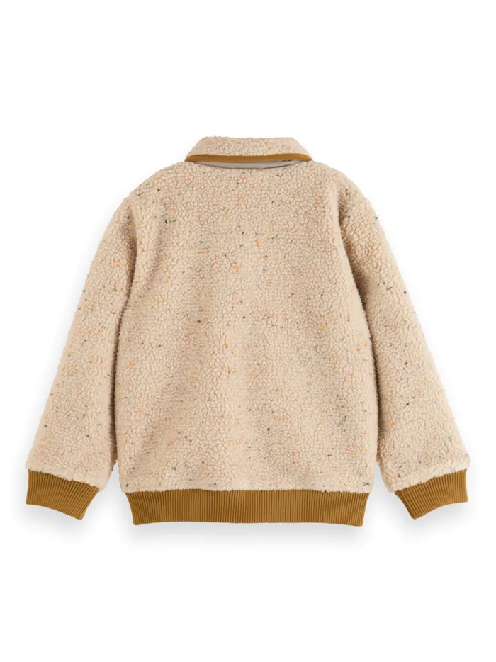 Kids TEDDY JACKET WITH COLOURFUL NEPS Ecru Scotch and Soda Jackets and Coats