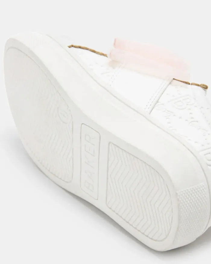 Kids WILMAY 8211 Bow Embellished Trainers White Ted Baker Younger Girls