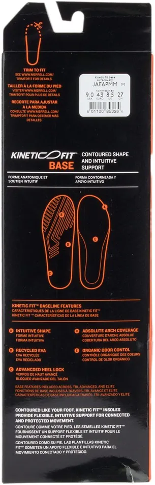 Kinetic Fit Base Al Footbed Wide Width Recovery Men Merrell Shoe Care