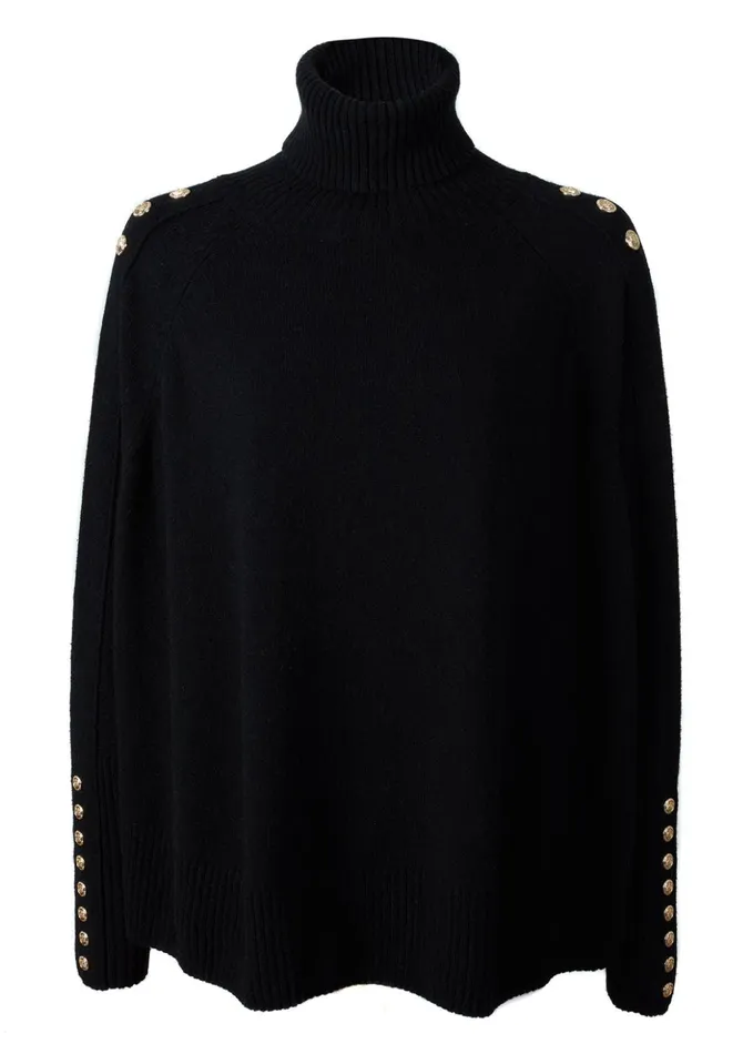 Kingsbury Cape Knit Black Women Holland Cooper Knitwear