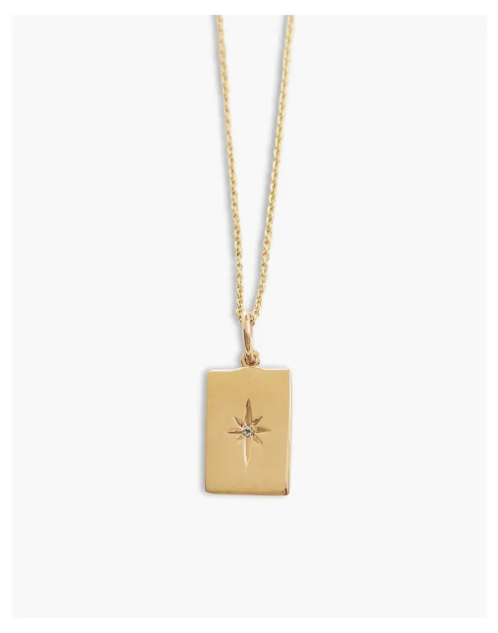 Kinn 14k Gold North Star Diamond Pendant 18034 Necklace Gold Women Madewell Fine Jewelry