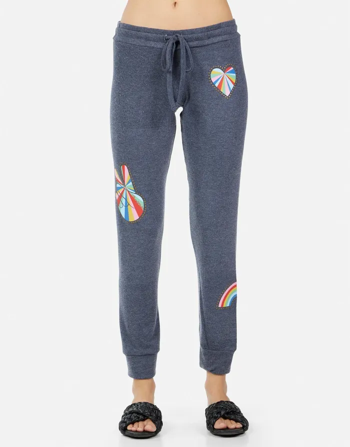 Kizzy Studded Stripe Peace Navy Women039s Lauren Moshi Long Sweatpants
