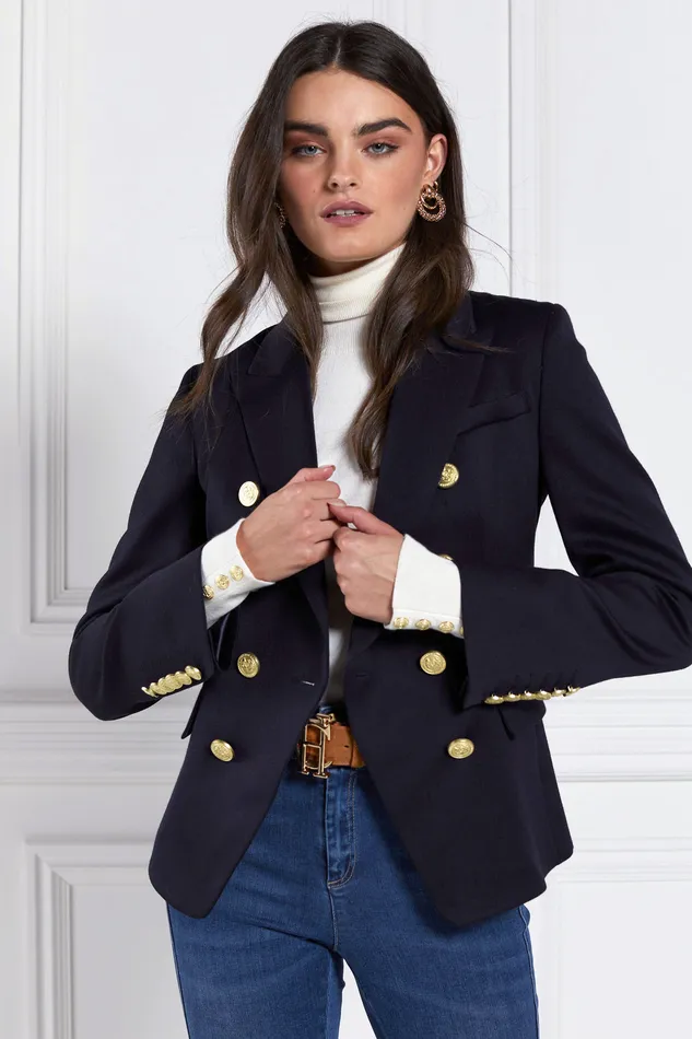 Knightsbridge Blazer Navy Barathea Women Holland Cooper Jackets