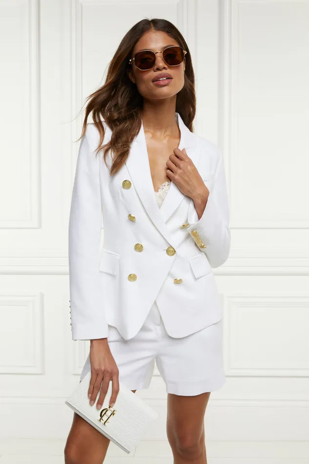 Knightsbridge Blazer Oyster Linen Women Holland Cooper Jackets