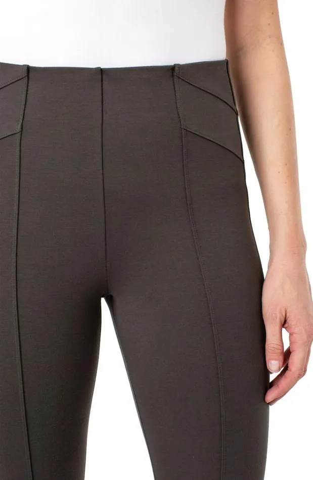 Knit Leggings Women Liverpool Los Angeles Reese Seamed PullOn Legging Oak Moss