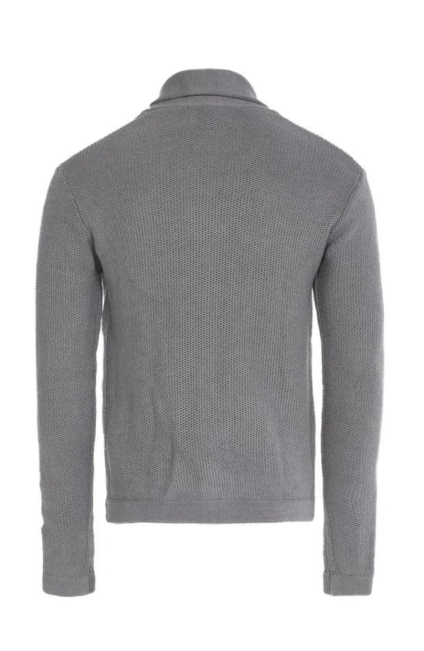 Knit Sweaters Men Liverpool Los Angeles Knit Cardigan Cement Grey