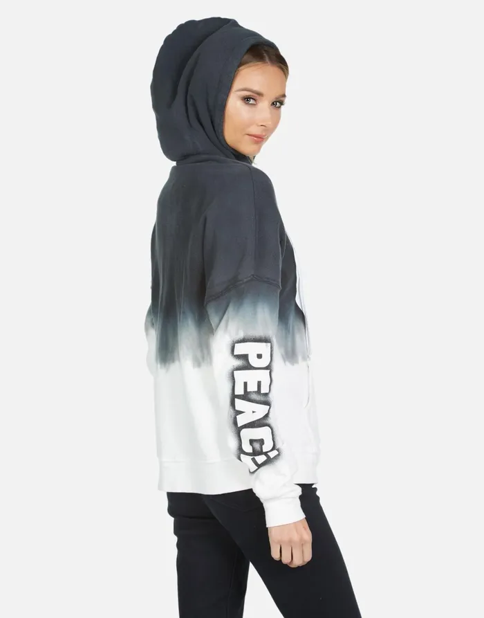 Koa Airbrush Peace Storm Cloud Women039s Lauren Moshi Hoodies