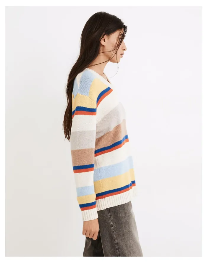 Kule Striped Dale Sweater Multi Women Madewell Sweaters