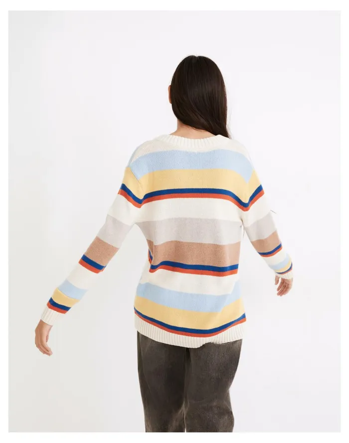 Kule Striped Dale Sweater Multi Women Madewell Sweaters