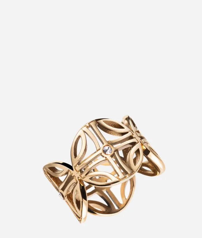La Croisette GoldFinish Wide Ring Woman Alviero Martini Jewelry