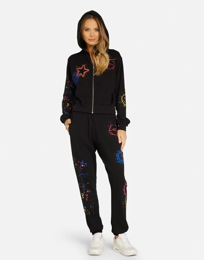 Lachelle Splatter Elements Black Women039s Lauren Moshi Long Sleeve