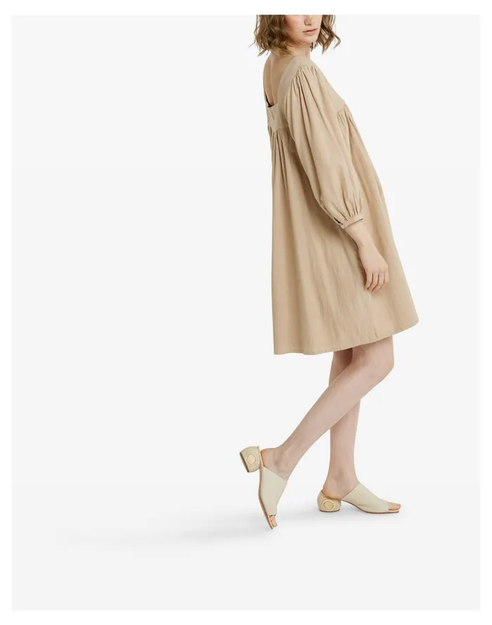 LAUDE The Label Square Neck Dress Sand Women Madewell Dresses