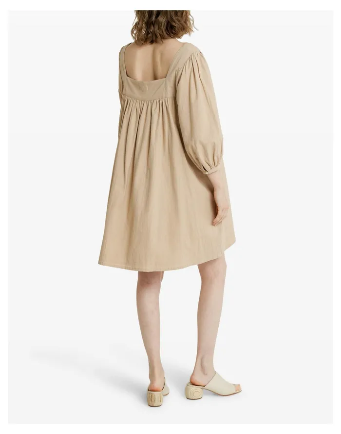 LAUDE The Label Square Neck Dress Sand Women Madewell Dresses