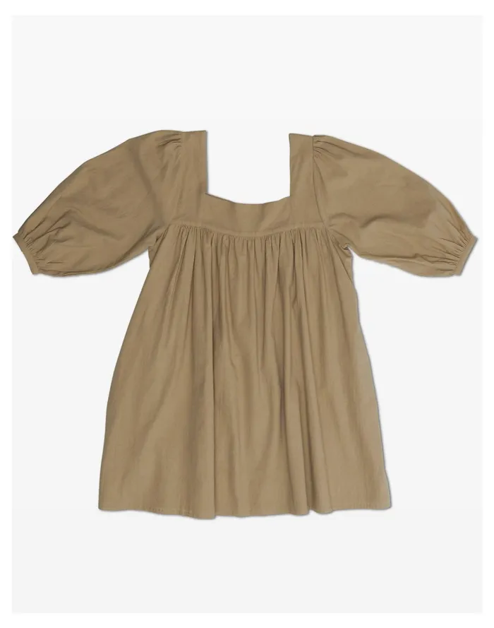 LAUDE The Label Square Neck Dress Sand Women Madewell Dresses