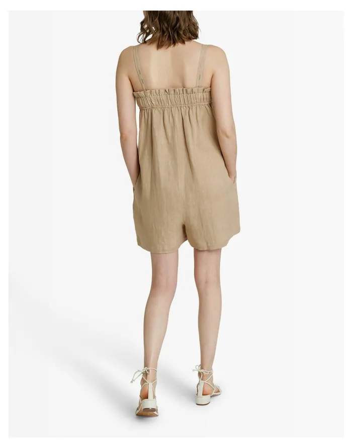 LAUDE The Label Thea Romper Ginger Clay Women Madewell Jumpsuits and Overalls