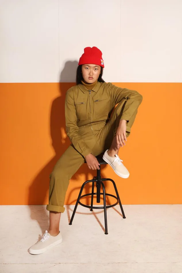 LF Markey One Pieces Women Danny Stretch Drill Boilersuit Chartreuse