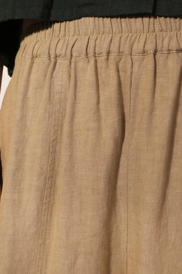 LF Markey Trousers Women Basic Linen Trouser Stone